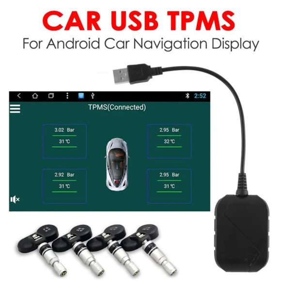 Tire Pressure Monitoring System for Android Car Stereo — TPMS, Vehicleaccessories