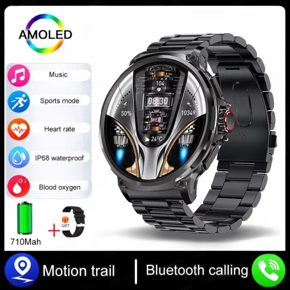 Ultra HD AMOLED Smartwatch with GPS and Bluetooth Calling — Smart Watch, QLY Online
