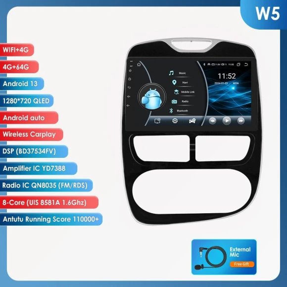 Wireless CarPlay 4G-LTE Android Car Stereo with GPS Navigation — Car Infotainment System, Hizpo