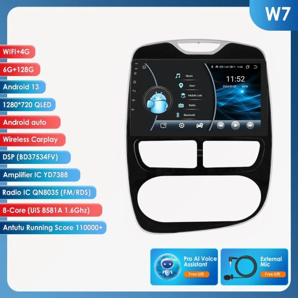 Wireless CarPlay 4G-LTE Android Car Stereo with GPS Navigation — Car Infotainment System, Hizpo