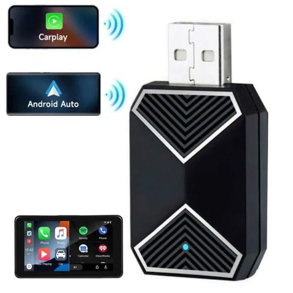 Wireless CarPlay and Android Auto Adapter — Car Infotainment System, Durable