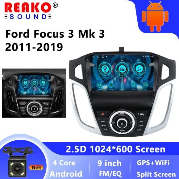 Android 11 2 Din 9 Car Stereo with Carplay/Android Auto GPS WIFI Bluetooth FM — Car Infotainment System, Reakosound