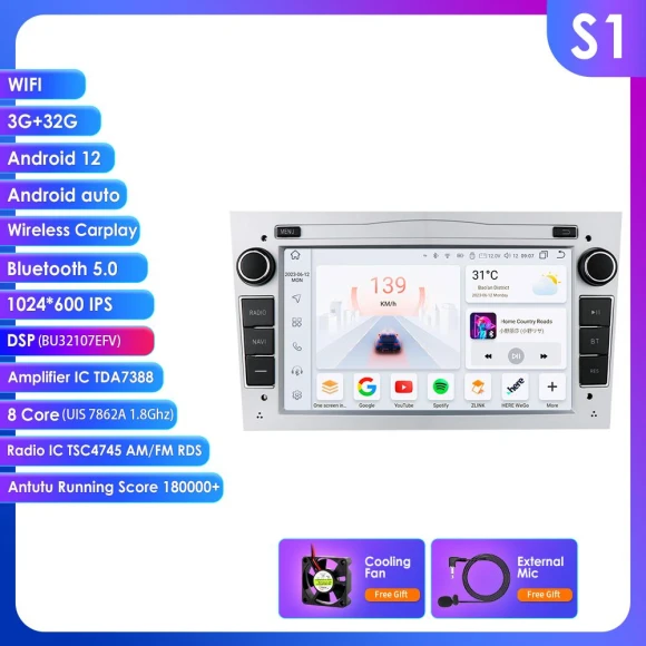 Android 14 Car Stereo with DSP, Wireless CarPlay Auto — Car Infotainment System, Hizpo