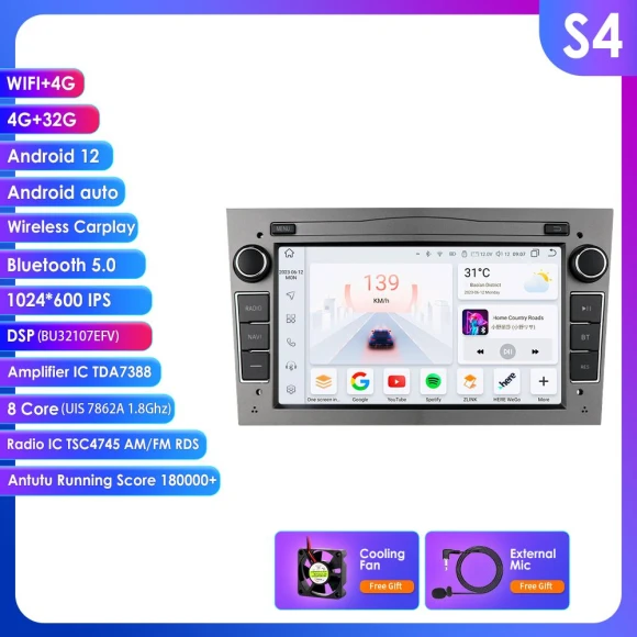 Android Car Stereo with Wireless CarPlay and DSP — Car Infotainment System, Hizpo