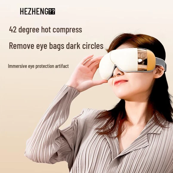 Foldable Eye Massager with Heat and Bluetooth — Massage Gun, Hezheng