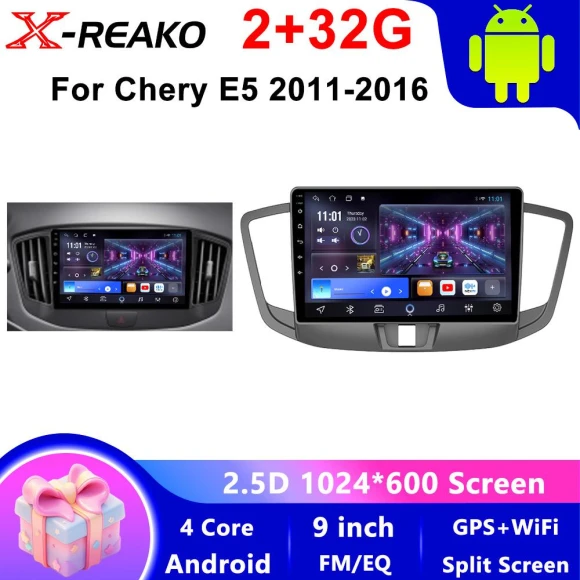 Car Video Player with GPS Navigation and CarPlay — Car Infotainment System, Reakosound