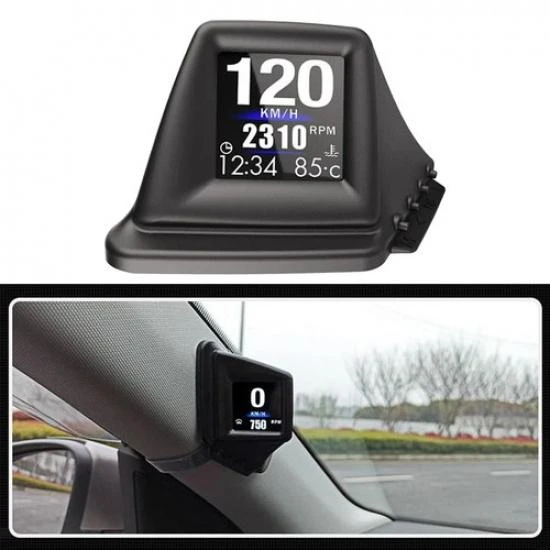 Head Up Display GPS OBD2 Driving Computer with Temperature Gauge — Heads Up Display