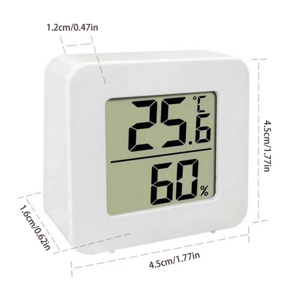 Temperature and Humidity Monitor with Accurate Electronic LCD Display — Air Quality Monitor, SmoothWalk Wear
