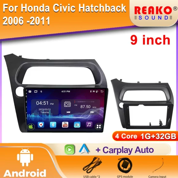 2K IPS Android Car Radio with GPS Navigation and CarPlay — Car Infotainment System, Reakosound