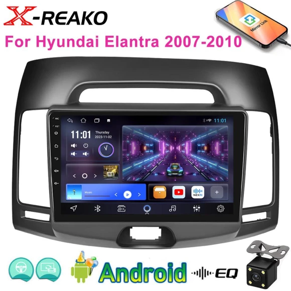 Android 12 2Din Car Multimedia Video Player with GPS Navigation and CarPlay — Car Infotainment System, Reakosound