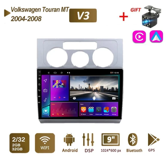 Android 2 Din Car Multimedia Video Player with GPS Navigation and WIFI — Car Infotainment System, icreative