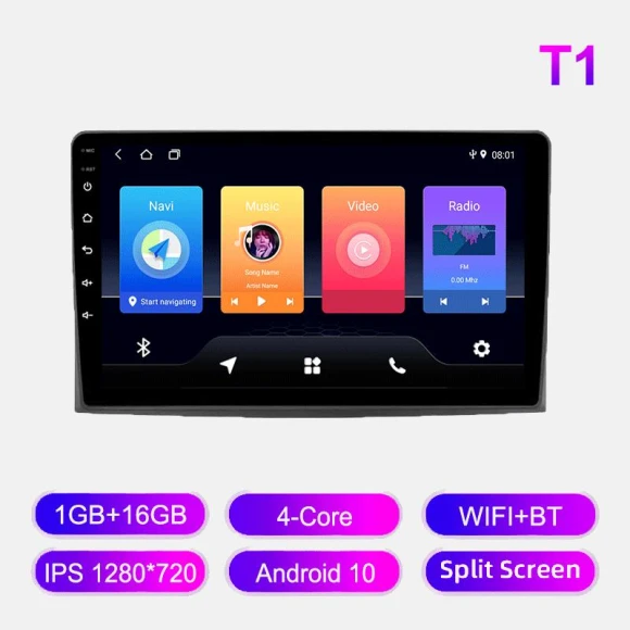 Android Auto CarPlay Multimedia Player with GPS Navigation, Bluetooth, and WiFi — Car Infotainment System, GHLHS