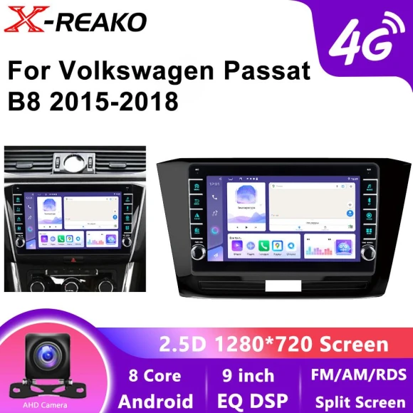 Android Car Radio Audio with Navigation GPS, 4G, Wireless Carplay, WIFI, and Bluetooth — Car Infotainment System, X-REAKO