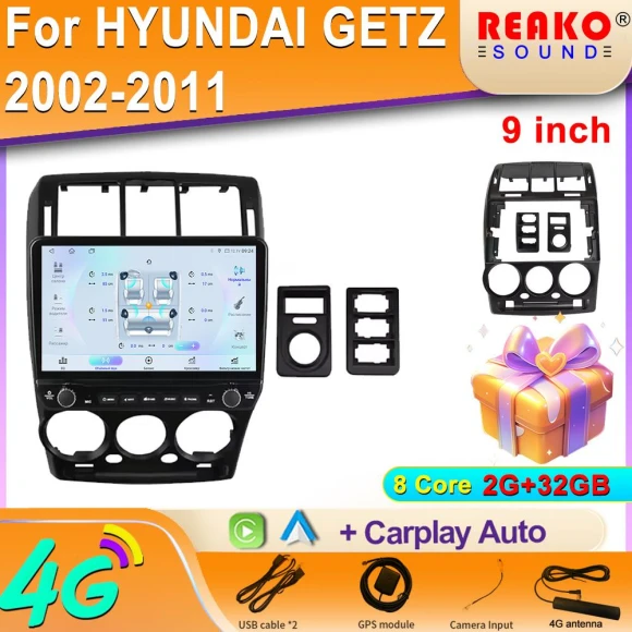 Android Car Stereo with CarPlay, GPS Navigation, Bluetooth, and Multimedia Player — Car Infotainment System, Reakosound