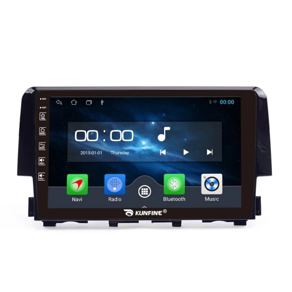 Android CarPlay/Android Automotive Navigation Multimedia Player GPS RDS DSP Stereo — Car Infotainment System, KUNFINE