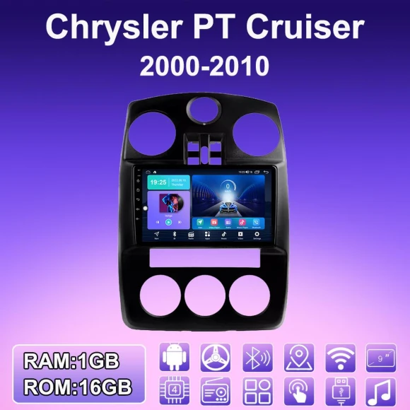 Android Carplay Car Radio for Chrysler PT Cruiser 2000-2010 Multimedia Player Head Unit Stereo GPS Navigation BT WIFI — Car Infotainment System, ABMOSQ