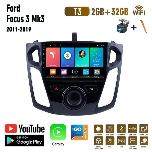 Android Carplay Multimedia Video Player with GPS Navigation and WIFI — Car Infotainment System, BAODANDP