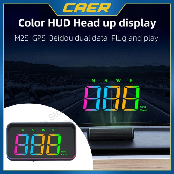Car Head Up Display GPS Speedometer with Speeding Alarm and Light Sensing — Heads Up Display, Auto Accessories Home