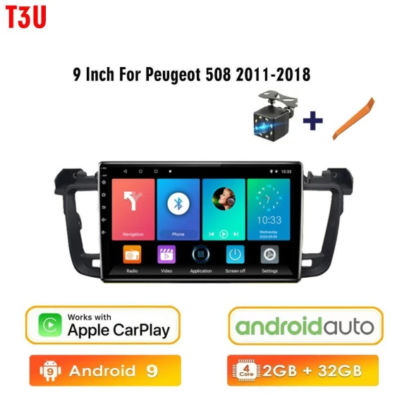 Car Radio for Peugeot 508 2011-2018, Android-Based, Car Navigation, Multimedia, Bluetooth Player — Car Infotainment System, icreative