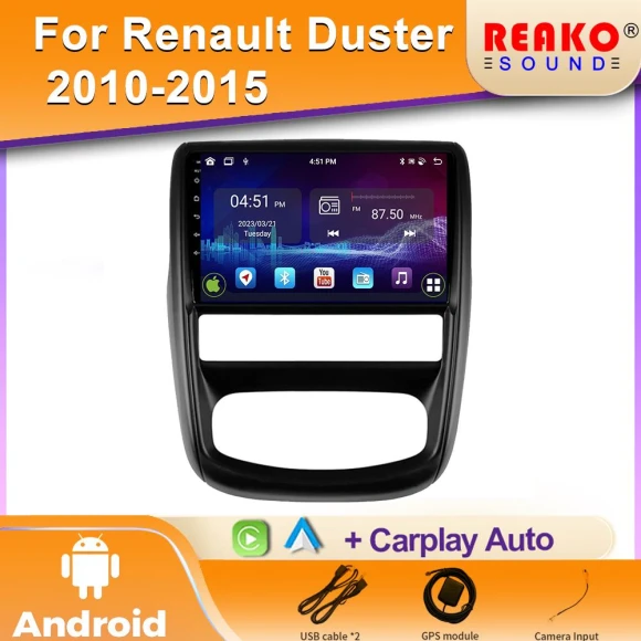 Car Stereo with CarPlay and Android Auto — Car Infotainment System, Reakosound