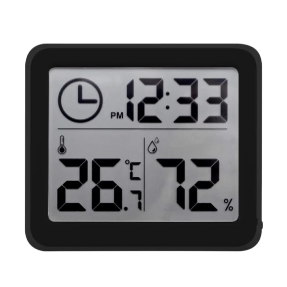 Digital Infrared Thermometer with Hygrometer, Clock, Auto-Calibration — Smart Thermometer, Artesano Home