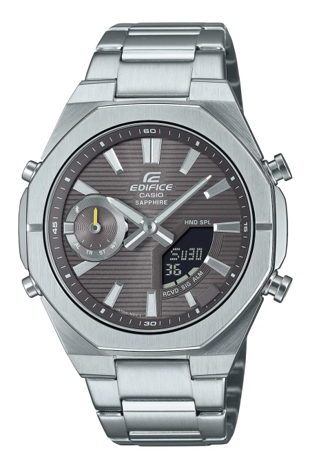 Men's Silver Smartphone Link Watch with Sapphire Crystal — Smart Watch, Casio