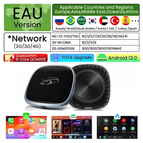 Wireless CarPlay Android Auto AI Adapter — Car Infotainment System, The Cozy Nook