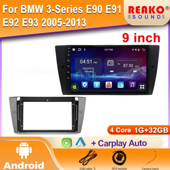 Wireless CarPlay Android Auto Multimedia Navigation GPS Radio Stereo Screen — Car Infotainment System, Reakosound