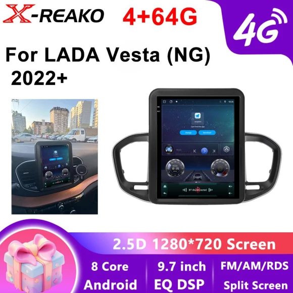 Android Auto CarPlay Car Radio Player with GPS and Multimedia — Car Infotainment System, X-REAKO