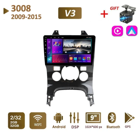 Android Car Stereo with CarPlay and GPS Navigation — Car Infotainment System, icreative