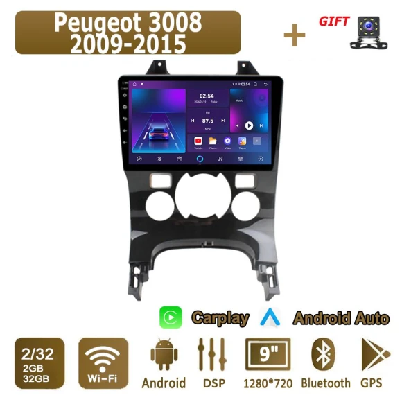 Android CarPlay Car Radio for Peugeot 3008 2009-2015 — Car Infotainment System, icreative