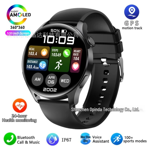 Bluetooth Smartwatch with Heart Rate Monitor, Rotating Button, Pedometer, and Waterproof Design — Fitness Tracker, Chose One
