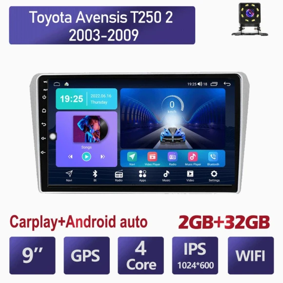 Car Stereo with CarPlay, Android Auto, GPS Navigation, and 2-DIN Touchscreen — Car Infotainment System, SuperM