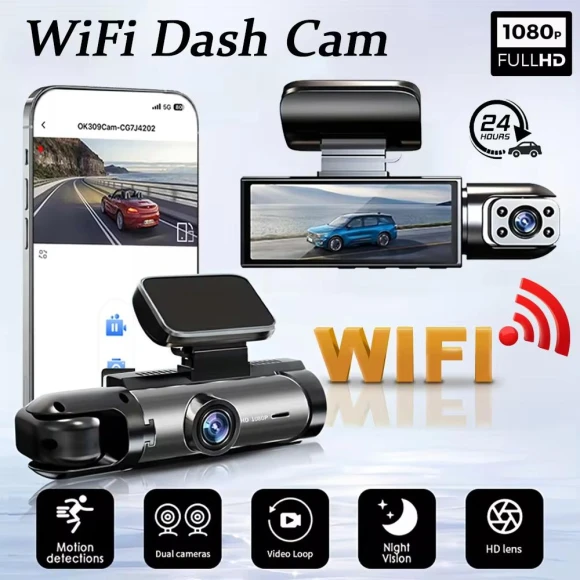 Dual Dash Cam with Front and Inside Recording — Dash Cam, Carsun
