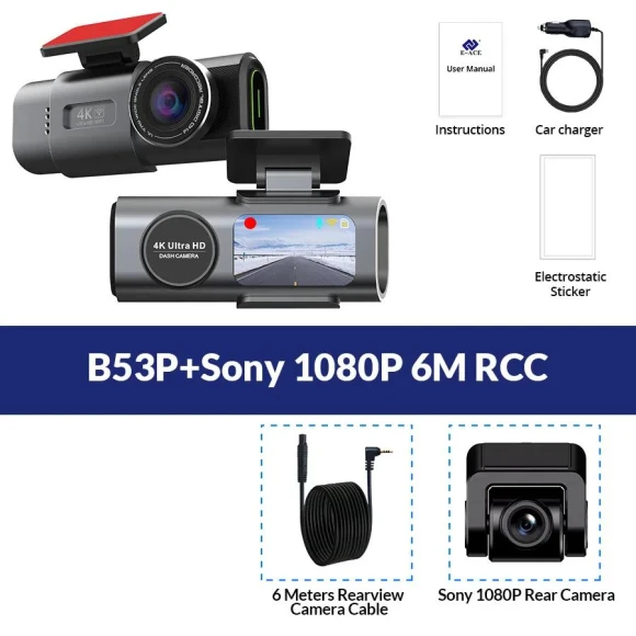 Dual Lens 4K UHD Video Recorder — Dash Cam, GLOBUS