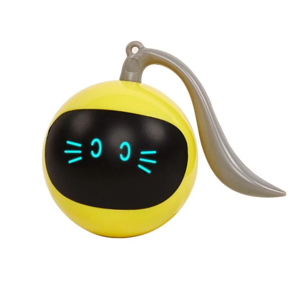 Interactive Smart Cat Toy with Colorful LED, Self Rotating, USB Rechargeable, Automatic Ball — Automatic Cat Toy, Vinde Home