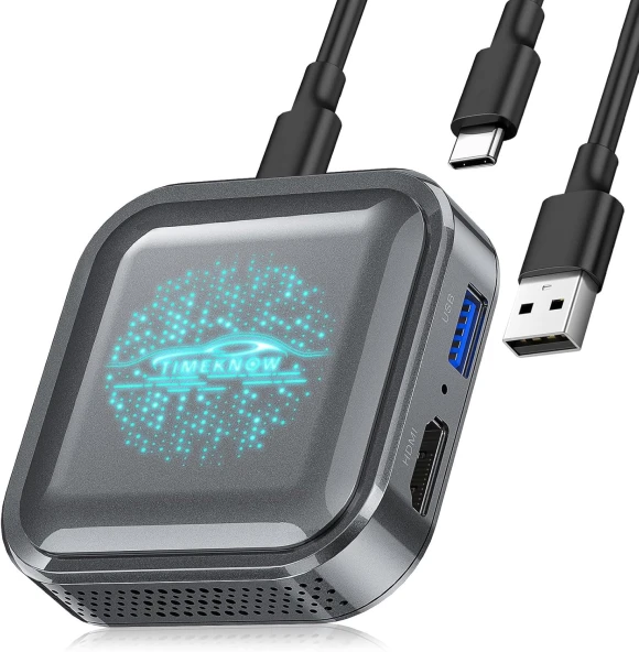 Wireless CarPlay and Android Auto Adapter with LED HDMI Dongle for Phone Streaming to Car/TV — Car Infotainment System, Kings City