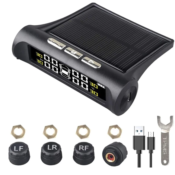 Wireless Tire Pressure Monitoring System with Solar Power — TPMS, Home Savor