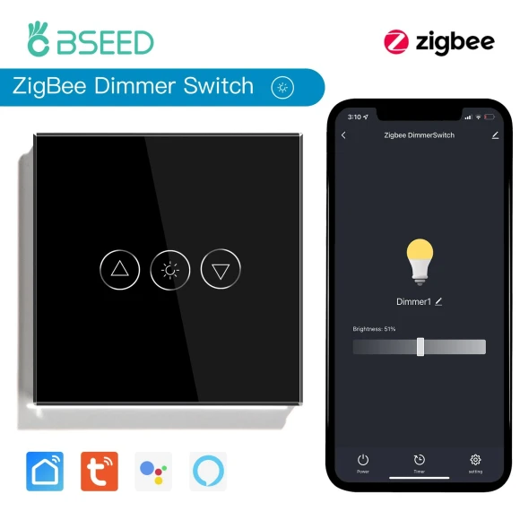 Zigbee Touch Dimmer Switches Smart Light Switch — Smart Switch, Simplistic Living Home