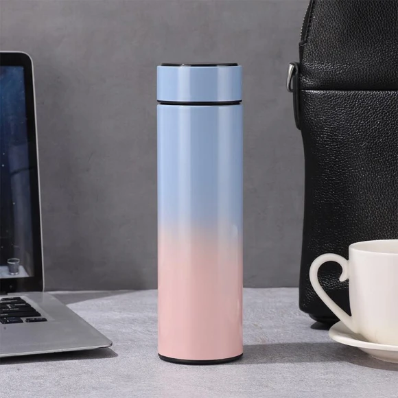 Gradient Stainless Steel Smart Thermos — Smart Water Bottle, Chuangqi