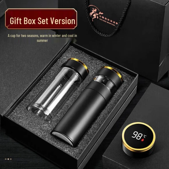 Men's Smart Thermos with Tea Infuser — Smart Water Bottle, Mi