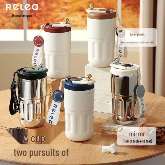 Smart Insulated Coffee & Tea Mug with LED Display — Smart Water Bottle, RELEA