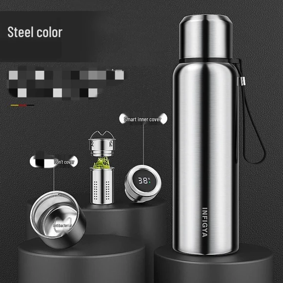 Smart Temperature Display Tea Infuser Thermos — Smart Water Bottle, Shangqi