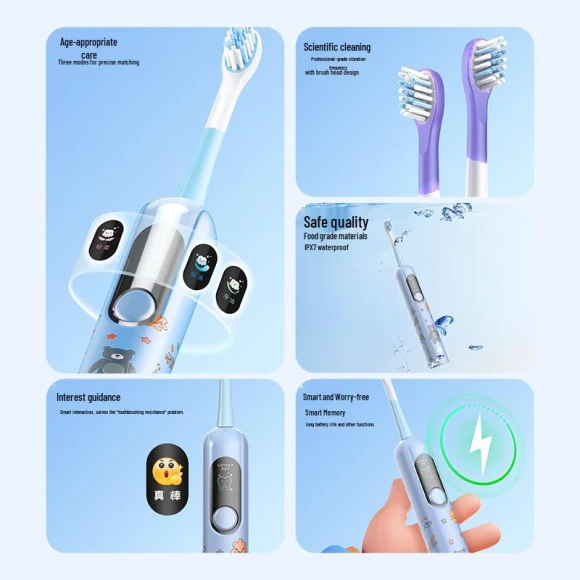Smart Ultrasonic Electric Toothbrush for Kids — Electric Toothbrush, BoHao