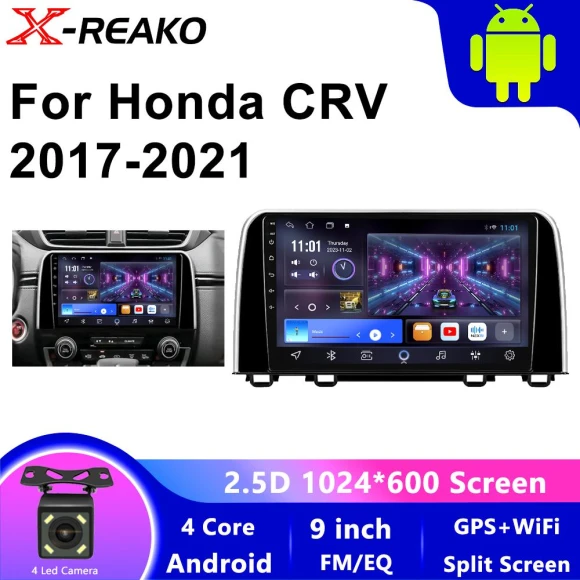 9-inch Car Stereo with Android, GPS Navigation, and CarPlay — Car Infotainment System, Reakosound