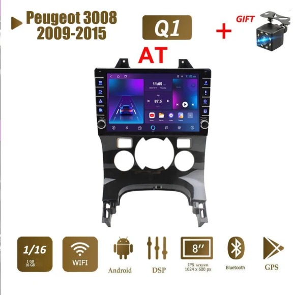 Android Car Radio Multimedia Player with Navigation, GPS, and CarPlay — Car Infotainment System, icreative