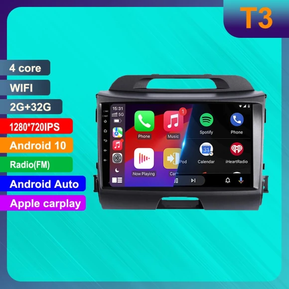 Android GPS Navigation with Carplay and HD Reverse Camera — Car Infotainment System, GearUp AutoMoto