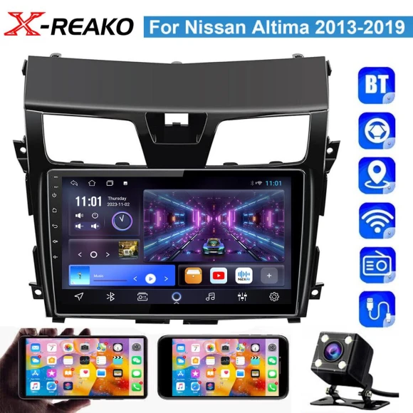 Carplay 2Din Android Automotive Radio Multimedia Video Player Navigation GPS — Car Infotainment System, Reakosound
