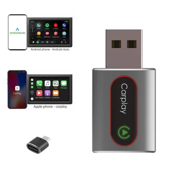 Dual-Mode Wireless Adapter for CarPlay and Android Auto — Car Infotainment System, Pickerr