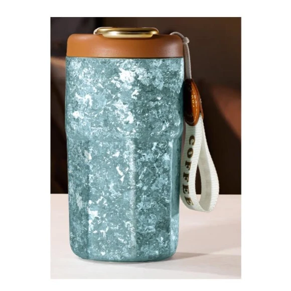 Portable Titanium Insulated Coffee Mug with Temperature Display — Smart Water Bottle, MRSIKEY